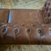 Chesterfield Sofa Couch Leder Antikbraun 4,00 m - immagine 8