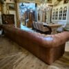 Chesterfield Sofa Couch Leder Antikbraun 4,00 m - immagine 10