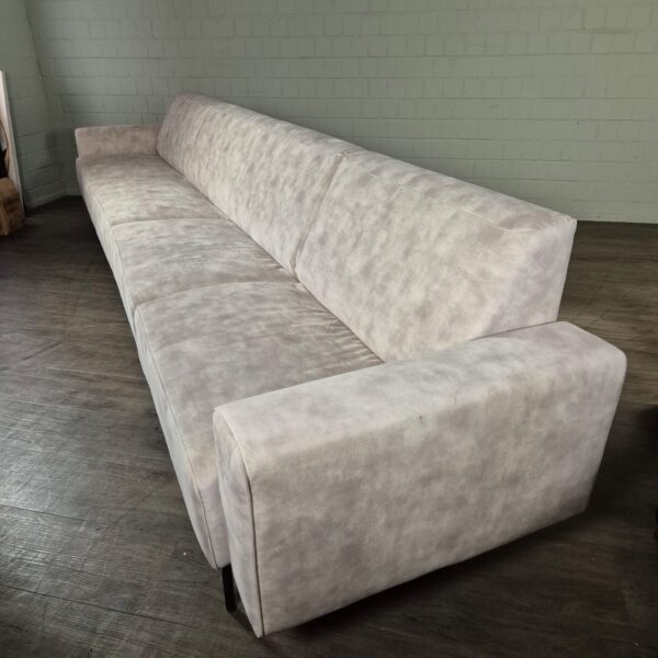 Sofa Couch 4-Sitzer Stoff Cremeweiß 4,00 m - immagine 2