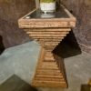 Wandtisch Konsolentisch Teakholz Marmor 1,38 m - immagine 4