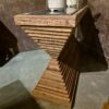 Wandtisch Konsolentisch Teakholz Marmor 1,38 m - immagine 5
