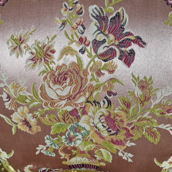 Barockstuhl Stuhl Barockstil Blumen Gold-Rosa Set - immagine 8