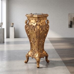 Säule Pfeiler Gold Marmor 1,05 m