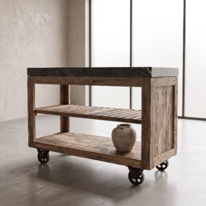 Sideboard Wandtisch Teakholz 1,33 m