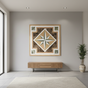 Marmorplatte Tischplatte Stern 1,00 m