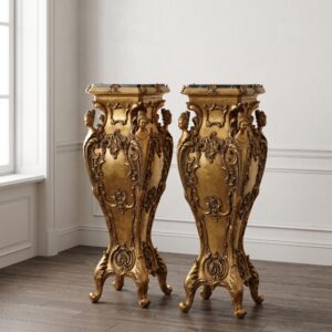 Säule Pfeiler Gold Marmor 0,86 m