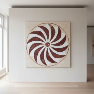 Marmorplatte Tischplatte Wirbel 1,00 m