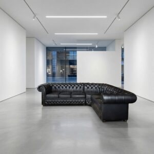 Chesterfield Sofa Ecksofa Eckcouch Leder Schwarz 3,00 m x 2,80 m