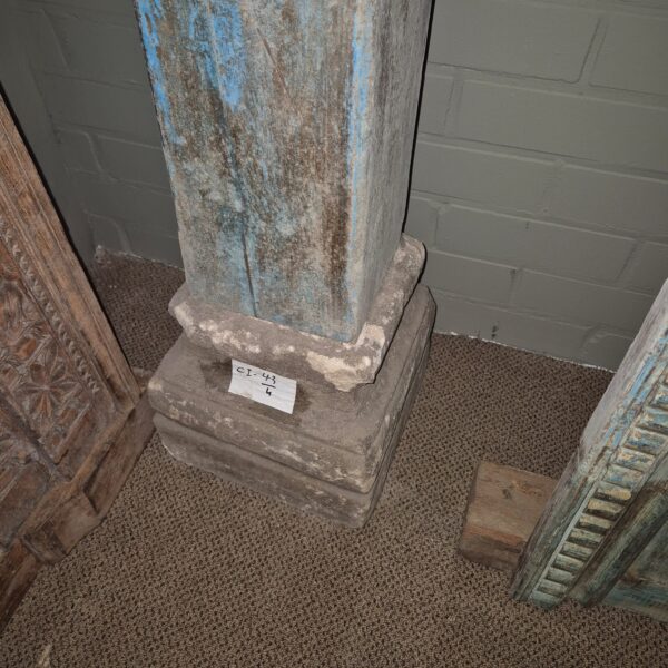 Säule Pfeiler 1830 Teakholz Sandstein - immagine 6