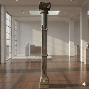 Säule Pfeiler 1830 Teakholz Sandstein