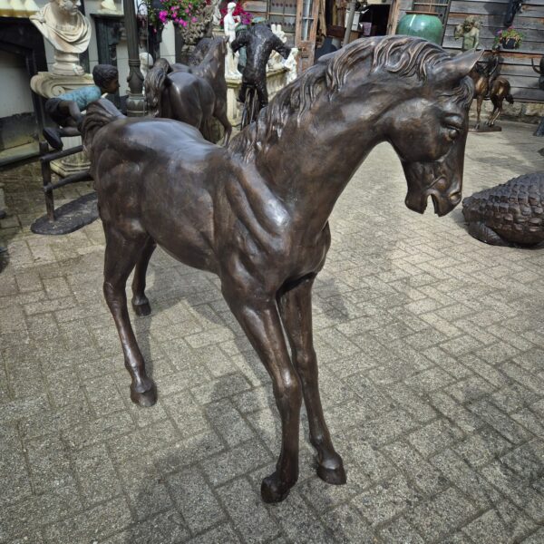 Skulptur Dekoration Pferd Pony Bronze 1,40 m - immagine 5