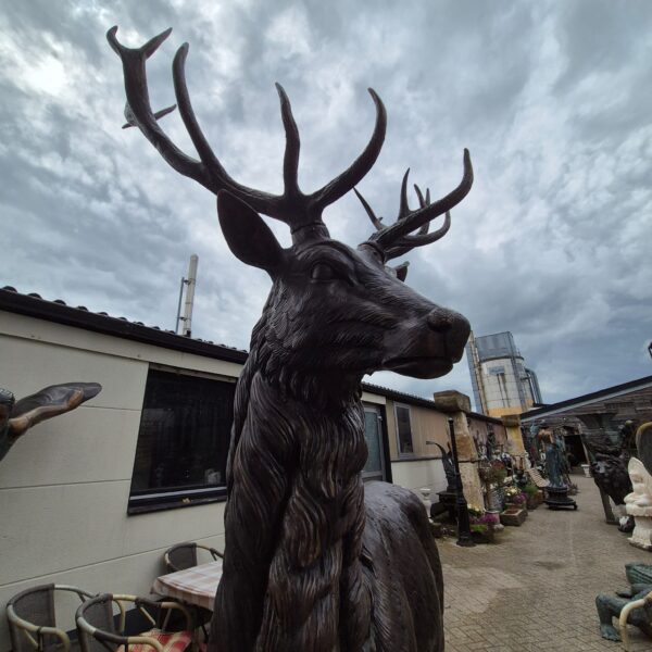 Skulptur Deko-Figur Hirsch Bronze 2,80 m - immagine 5