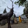 Skulptur Deko-Figur Hirsch Bronze 2,80 m - immagine 7