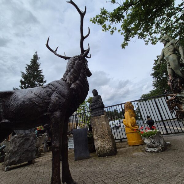 Skulptur Deko-Figur Hirsch Bronze 2,80 m - immagine 7