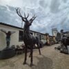 Skulptur Deko-Figur Hirsch Bronze 2,80 m - immagine 2