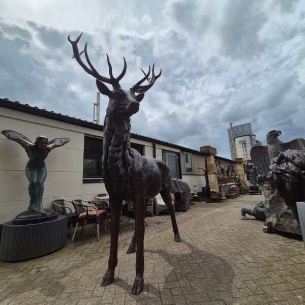 Skulptur Deko-Figur Hirsch Bronze 2,80 m - immagine 2