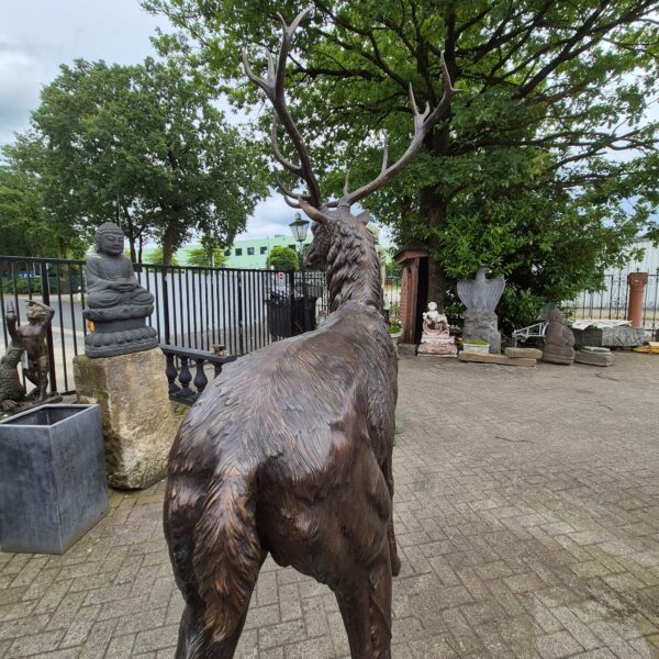 Skulptur Deko-Figur Hirsch Bronze 2,80 m - immagine 15