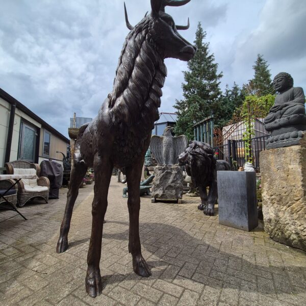 Skulptur Deko-Figur Hirsch Bronze 2,80 m - immagine 8