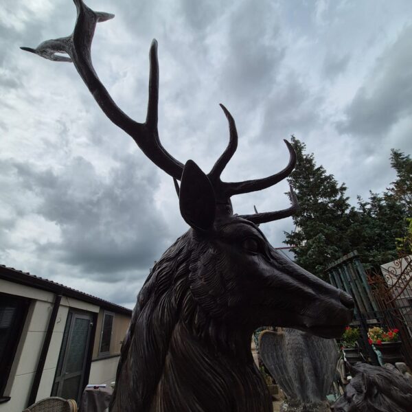 Skulptur Deko-Figur Hirsch Bronze 2,80 m - immagine 6