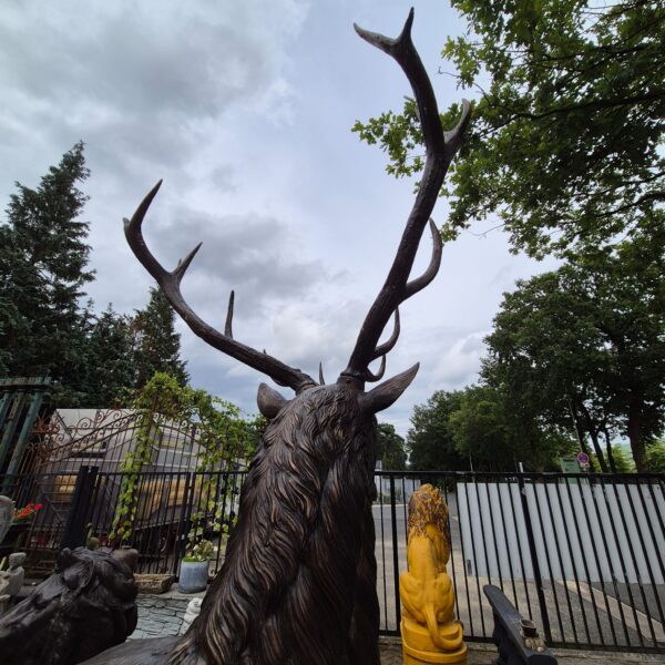 Skulptur Deko-Figur Hirsch Bronze 2,80 m - immagine 10