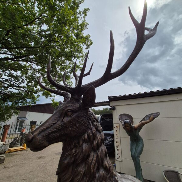 Skulptur Deko-Figur Hirsch Bronze 2,80 m - immagine 12