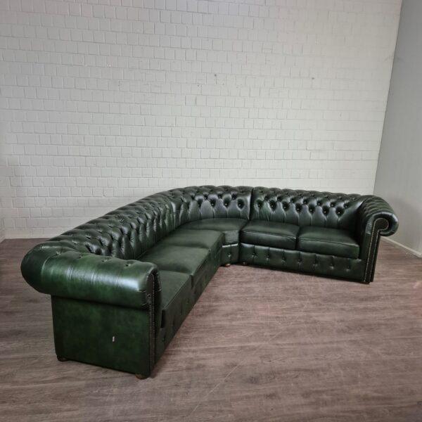 Chesterfield Sofa Eckcouch Ecksofa Dunkelgrün 2,90 m x 2,40 m