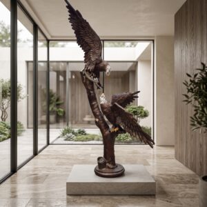 Skulptur Dekoration Adler Bronze 1,55 m