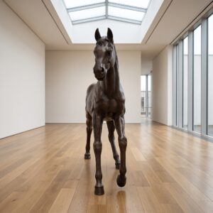 Skulptur Dekoration Pferd Pony Bronze 1,40 m
