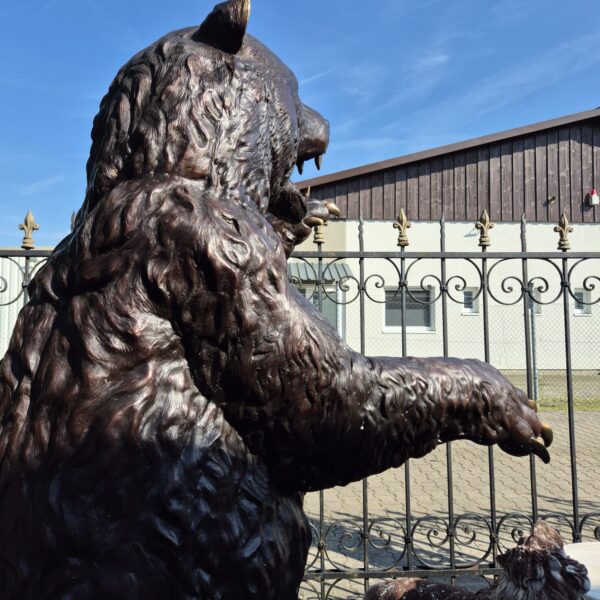 Skulptur Deko-Figur Bär Bronze 1,95 m - immagine 11