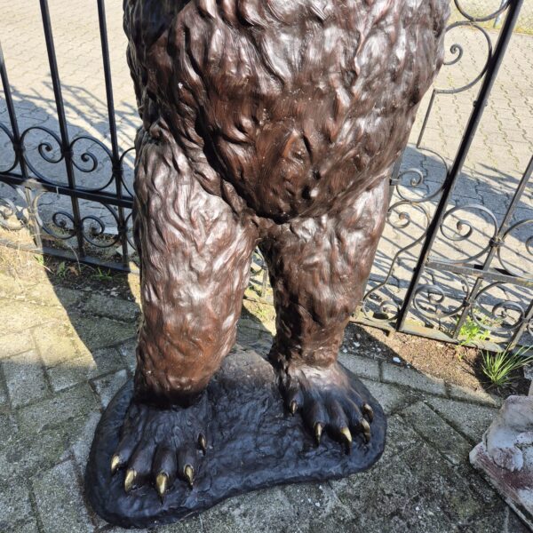 Skulptur Deko-Figur Bär Bronze 1,95 m - immagine 8