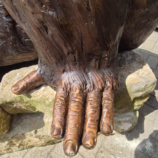 Skulptur Deko-Figur Gorilla Bronze 0,87 m - immagine 7