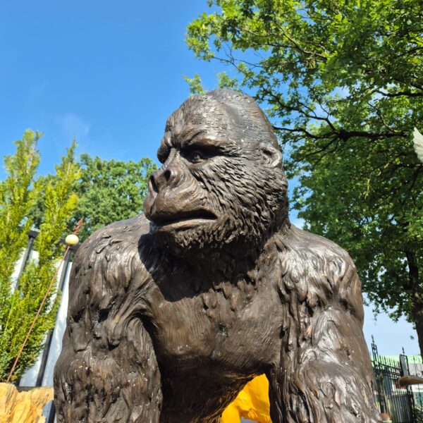Skulptur Deko-Figur Gorilla Bronze 1,12 m - immagine 4