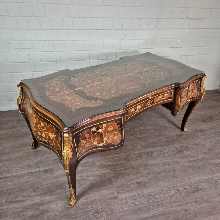 Schreibtisch Barockstil Nussbaum 1,80 m x 0,90 m - immagine 6