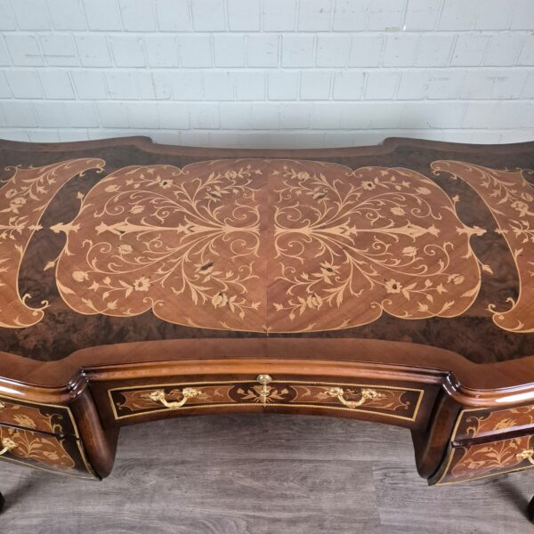 Schreibtisch Barockstil Nussbaum 1,80 m x 0,90 m - immagine 11