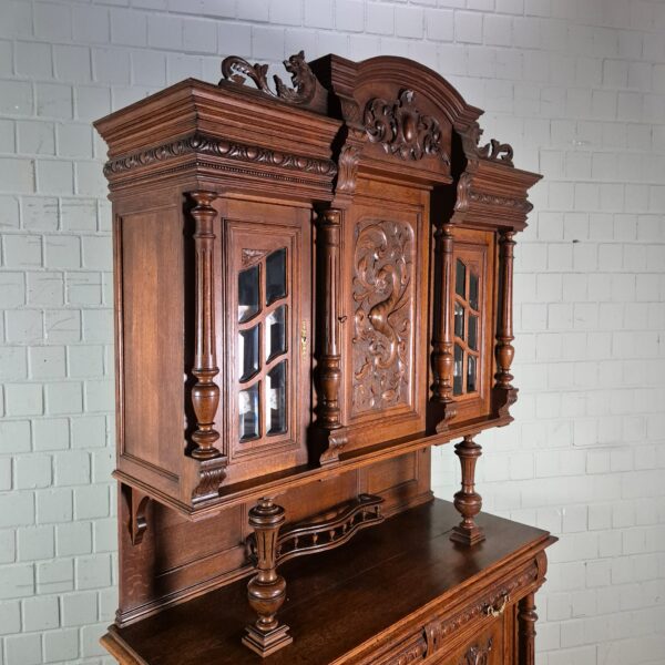 Buffetschrank Schrank Gründerzeit 1880 Eiche - immagine 10