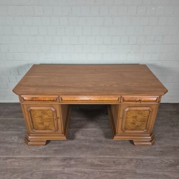 Schreibtisch Doppelschreibtisch Art-Deco 1930 Eiche - immagine 2