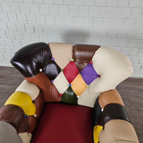Chesterfield Sessel Leder Modell Karneval - immagine 6