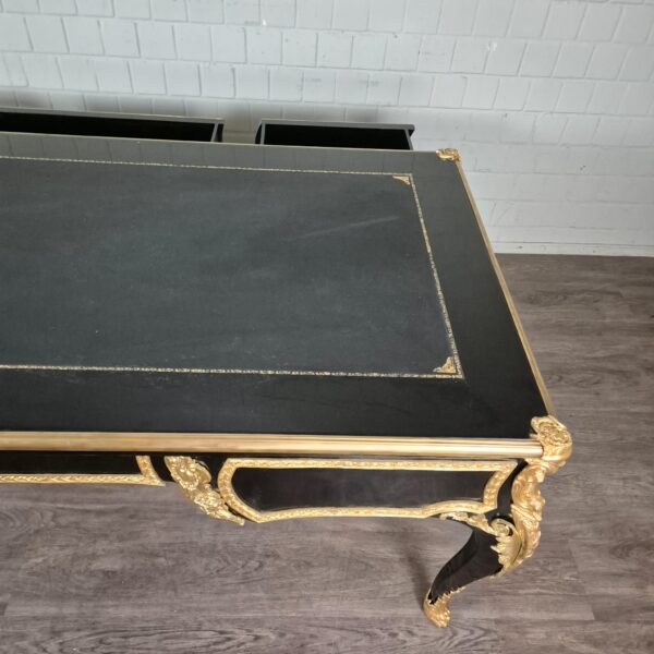 Schreibtisch Louis XV-Stil Massivholz 2,25 m x 1,10 m - immagine 12
