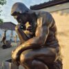 Skulptur Deko-Figur Der Denker Bronze 1,80 m - immagine 8