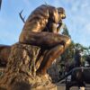 Skulptur Deko-Figur Der Denker Bronze 1,80 m - immagine 2