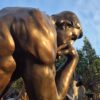 Skulptur Deko-Figur Der Denker Bronze 1,80 m - immagine 4