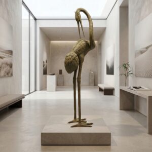 Wasserspeier Skulptur Kranich 2,30 m