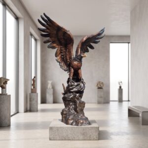 Skulptur Deko-Figur Adler Bronze 1,90 m
