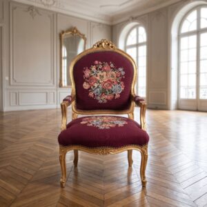 Sessel Biedermeierstil Bordeaux