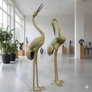 Wasserspeier Skulptur Kranich 2,30 m / 2,75 m