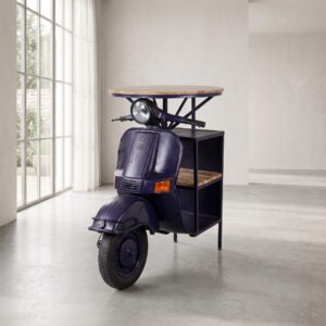 Stehtisch Bartisch Scooter Mangoholz Metall 1,07 m