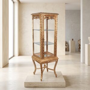 Vitrine Schrank Barockstil Gold 0,48 m