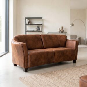 Couch Sofa Leder Braun 1,75 m