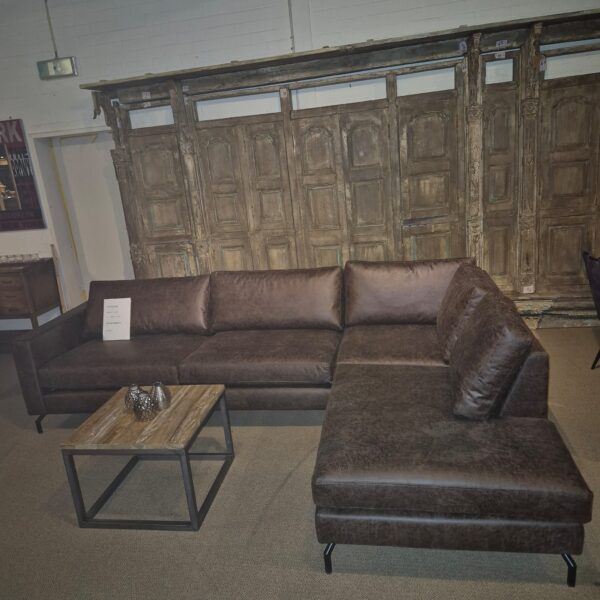 Eckcouch Ecksofa Sofa Couch Braun 3,06 m x 2,00 m PU-Leder - immagine 2