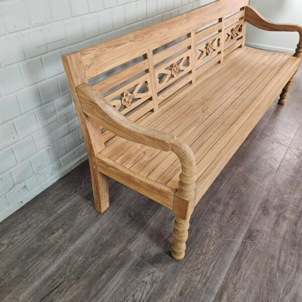 Holzbank Gartenbank Bank Teakholz 2,00 m - immagine 4